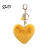 Heart Shaped Bag Ornament Plush Love Keychain for Backpack, Fuzzy Keyring Charm, Women Girls Handbags Decorative Accessory