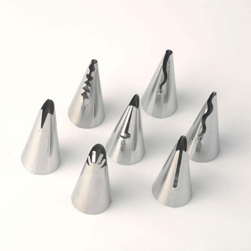 7Pcs/set Piping Nozzle Wedding Russian Nozzles Pastry Puff Skirt Icing Piping Nozzles Pastry Decorating Tips Cupcake Decoration