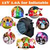 Luftblåservifte for oppblåsbare 12V 1A Erstatningsvifteblåser med adapter og LED-lys for Halloween Jul Oppblåsbar Utendørs Hagepynt