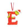 2D Christmas Ornaments, 26 Letters Flat Hanging Decorations for Holiday Decor