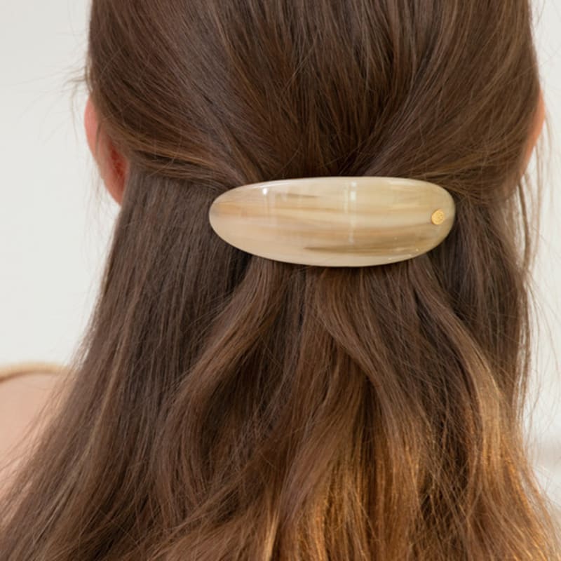 

FANTASTIC PLANET ellipse marble hairclip (3colors) GRAY