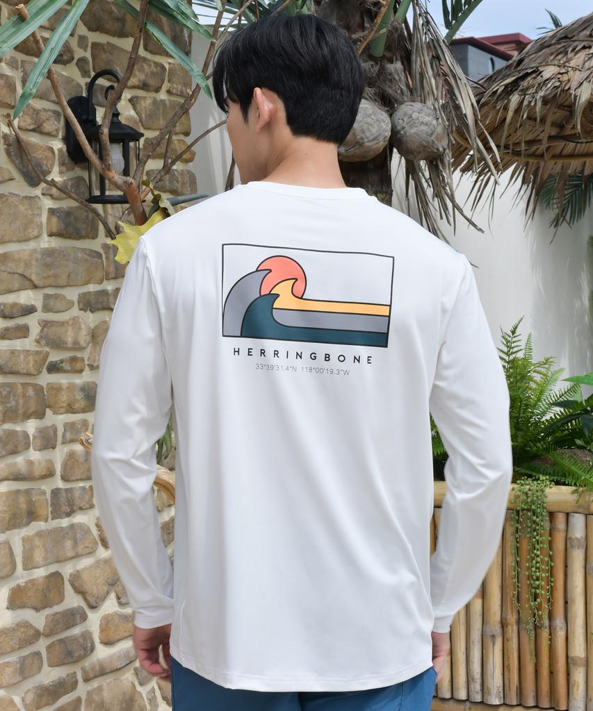 Helingbon Men'S Long Sleeve Semi-Loose Fit Rash Guard Top (2 Colors) / Ri374M