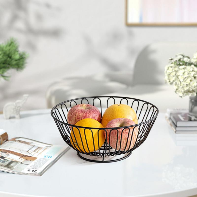 Metall Obstkorb Einfache Obstschale Eisen Snack Brot Gemüse Aufbewahrungsschalen Küche Eier Dessert Halter Organizer Heimdeko