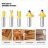 12pcs 6mm 8mm 1/4in 1/2in Shank Router Bits Set Woodworking Milling Cutter Trimming Straight Bits Carbide Engraving Cutting Tool