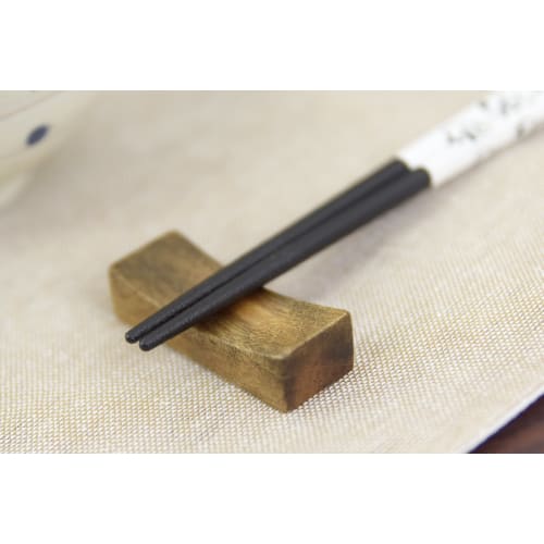 Aoba Children's Chopsticks, Dishwasher Safe, Natural Wood, Lacquered, Cat Design, 18cm