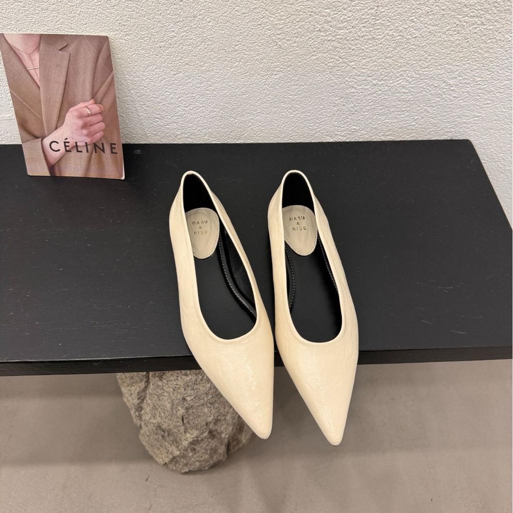 2025 Frühling und Herbst neue dünne hochhackige spitze Fußbedeckung flache Öffnung Abendtemperament Nische Mary Jane Damen Einzelschuhe