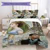 Bridgerton Pattern Bedding,Quilt Set Quilt Cover Pillowcase Home Birthday Gift(1 * duvet cover + 2 * pillowcase, without core)_lx