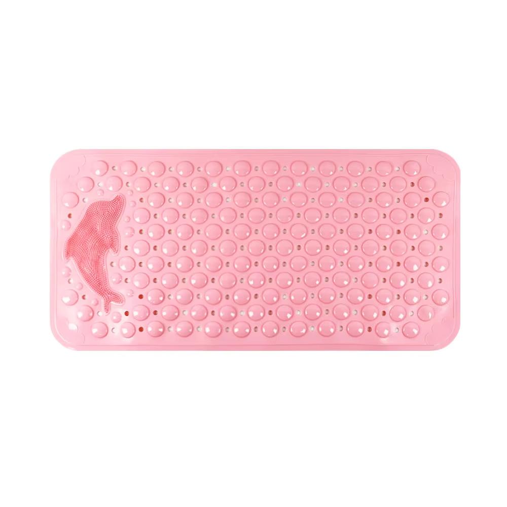 

1pc Dolphin Rectangular Non-Slip Mat, 35*70cm PVC Anti-skip Bath Mats for Bathroom, Massage Bathtub Mat Safe Rugs Foot Mats mat 35x70cm рожевий