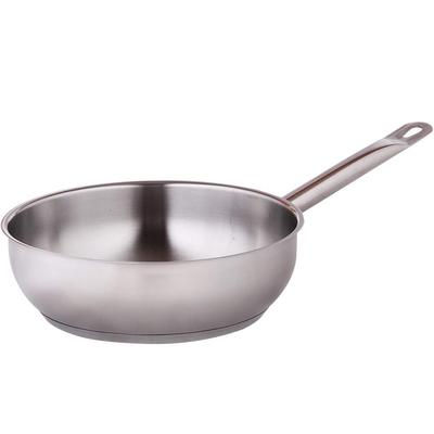 Sartén cónica comercial KIPROSTAR de acero inoxidable para freír, tres capas, para lavavajillas IH, sartén KIPROSTAR de 24 cm, sartén, cacerola, olla para saltear, estructura