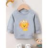 Kids Sweatshirt Cute Cartoon Lion Print Design, Durable And Wrinkle-Resistant Comfortable Sweatshirt