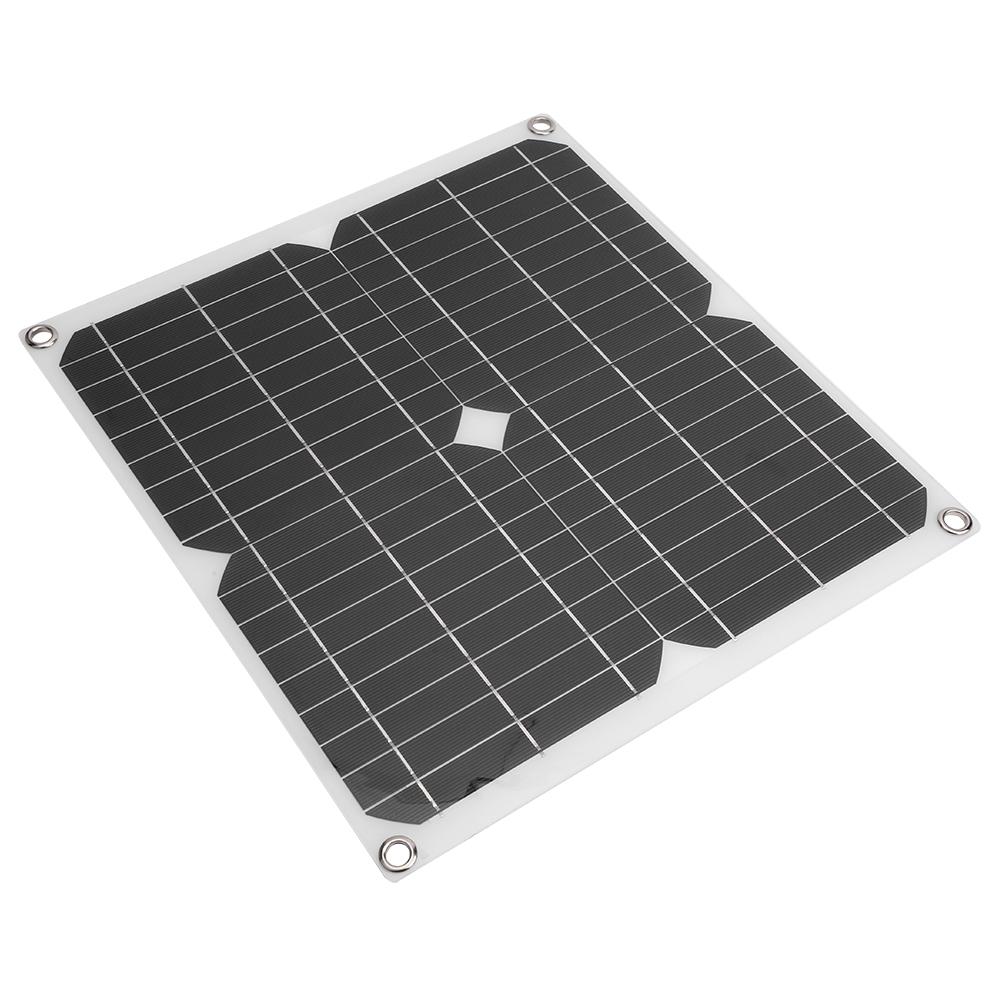 25W 5V SemiFlexible Solar Panel Charging Board Mobile Phone Charger for Outdoor Travel Camping