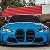 Compatible with BMW M3, M4, G80, G82, G83 Models, This Dry Carbon Fiber Grille Enhances Front Bumpers and Exterior Trim.