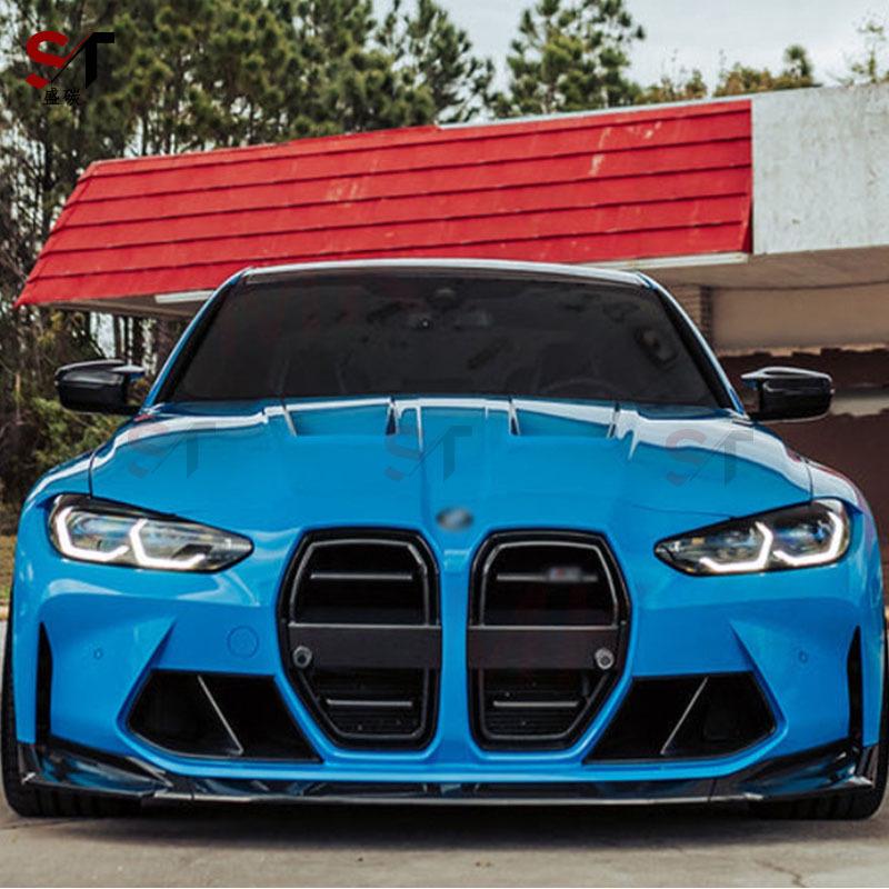 Compatible with BMW M3, M4, G80, G82, G83 Models, This Dry Carbon Fiber Grille Enhances Front Bumpers and Exterior Trim.