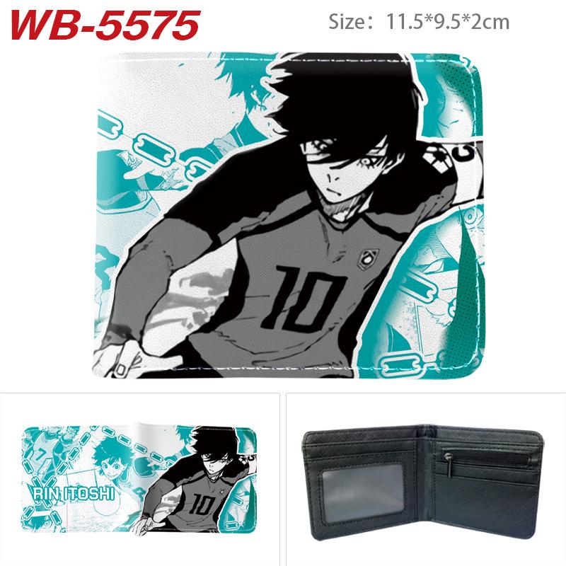 Blue Lock Anime Wallet Colorful Print Bi-fold PU Leather Purse Cartoon Card Holder for Students