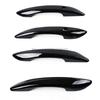 Glossy Black Carbon Fiber Chrome Car Door Handle Cover Decor Sticker Styling Accessories For Hyundai Sonata -