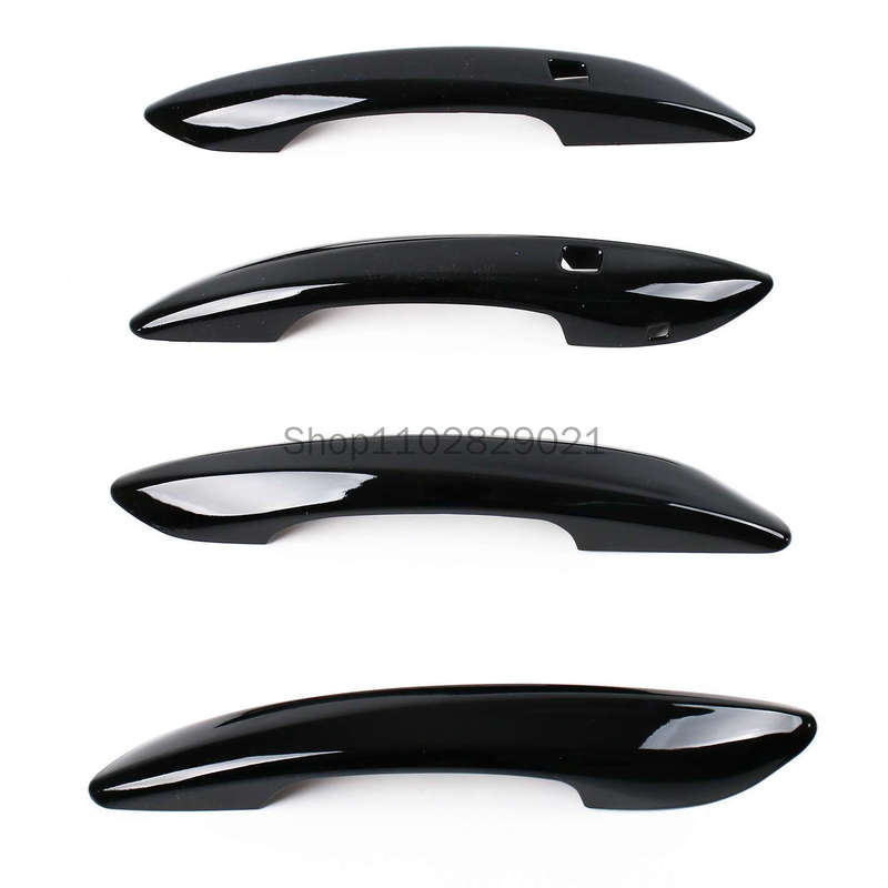 Glossy Black Carbon Fiber Chrome Car Door Handle Cover Decor Sticker Styling Accessories For Hyundai Sonata -