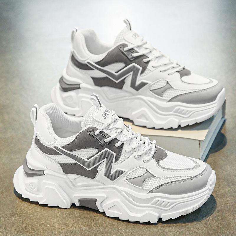 

Men s shoes summer breathable shoes mesh casual teenagers running deodorant heightening thick soles 2025 dad shoes men s 39