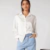 Fashion Long Sleeve Casual Loose Shirts for Women Spring and Summer New Office Ladies Blouses Tops Button Up Lapel Solid Simple Slim Woman Shirt 26257