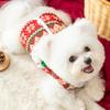 Winter Dog Vest Festive Christmas Dog Sweater 3D Bear Embroidery Red Green Contrast Pet Apparel Sleeveless Outfit Soft Warm Puppy Clothing