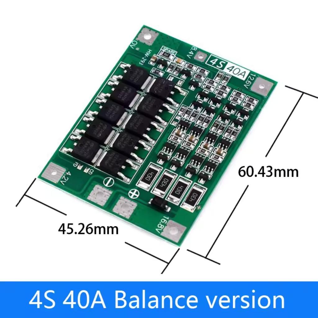 3S 4S 40A 60A Li-Ionen Lithium-Batterie Lade-Schutzplatine 18650 BMS für Bohrmotor 11,1V 12,6V 14,8V Verbessertes Gleichgewicht