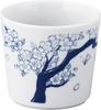 Snoopy Mino Ware Blue and White Japanese Tableware Soba 220ml 8 X Cherry Blossom Viewing Yamaka Made In "PEANUTS" Cup, Capacity, Approx. 7cm, Outdoor,