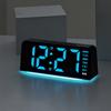 Dynamic RGB Light Clock for Bedside Table with Alarm Full Time Day Date Display Designed As a Multifunctional Night Light