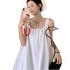 Cold department chic suit 2026 summer comfortable fashion minimalist black sleeveless loose bud dress women's clothing