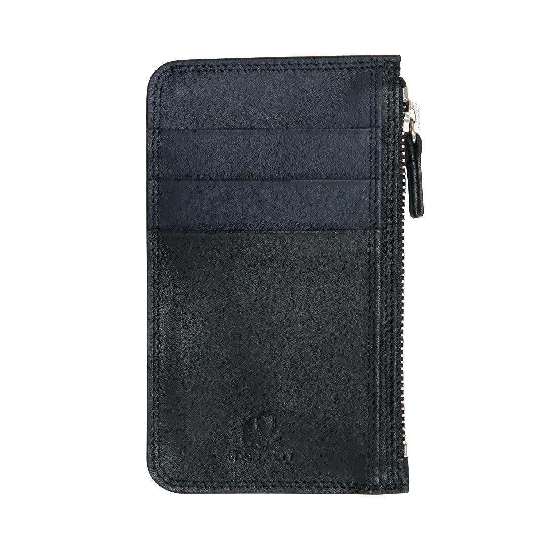 

mywalit Тонкий мінімалістичний гаманець (Чоловічий тонкий компактний гаманець, натуральна шкіра, велика місткість, тримач для карток, кишенька для монет, брелок, гаманець-гармошка, для батька