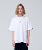MOZMOZ Vertical Logo Oversized T-Shirt_White