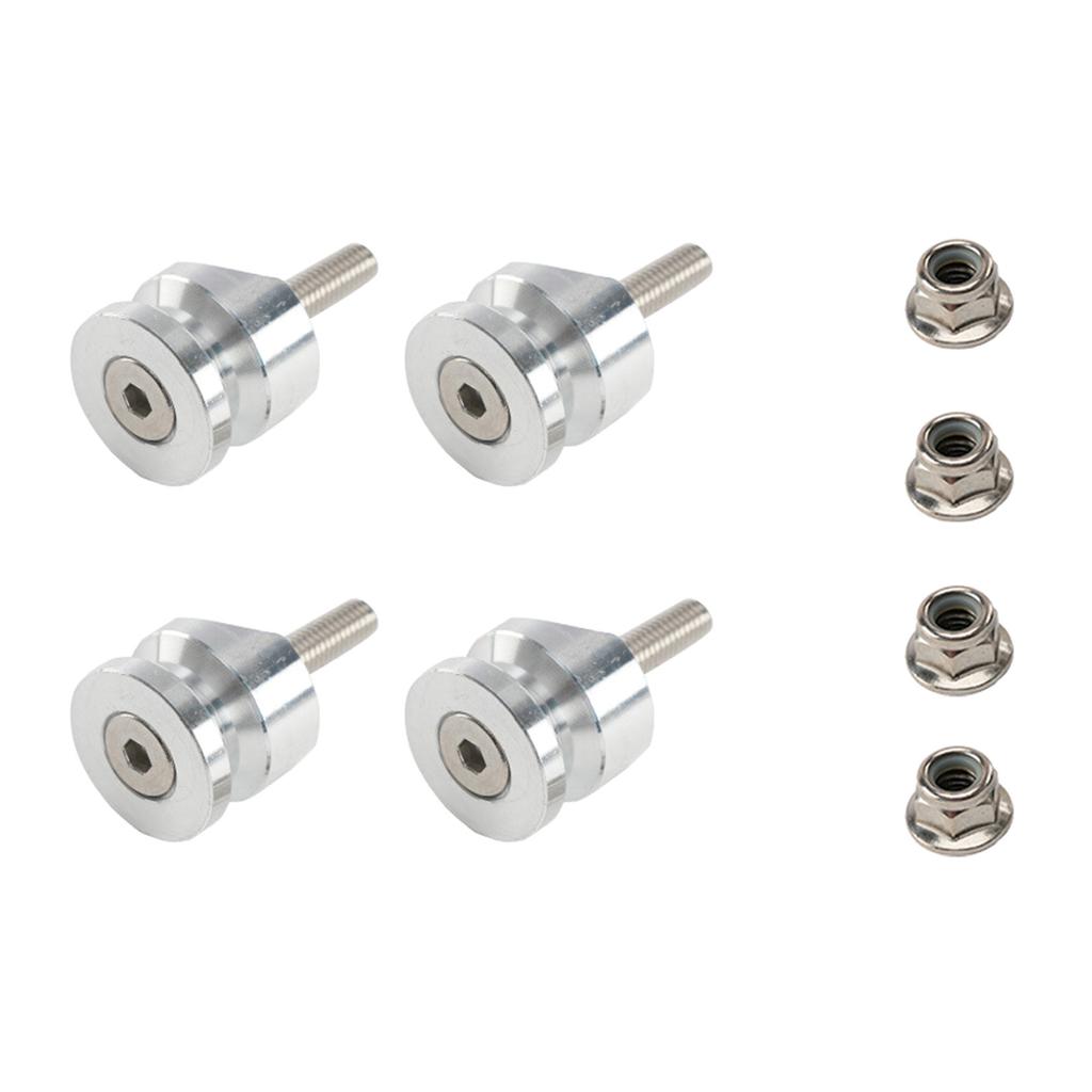 Pack of 4 Motorcycle Tail Box Quick Release Mounting Pads Aluminum Alloy with Antislip Rubber for Stability Accessories