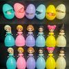 Ostereier Spielzeug - Bedruckte Plastik-Öffnungseier mit DIY-Hasen Gashapon Geschenken