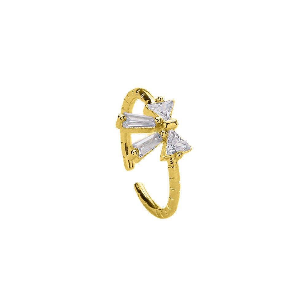 

Romantic And Stylish Bow Knot Ring Sparkling Zircon Stones Perfect For Women StyleB