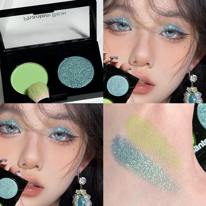 Luxurious Black and Gold Smoky Look! Gold and Black Two-Tone Eyeshadow Palette with Barbie Pink Glitter Eyeshadow Smoky Palette
