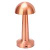 Cordless Mushroom Table Lamp USB Rechargeable 3 Colors Adjustable Dimmable Metal Cute Bedside Lamp
