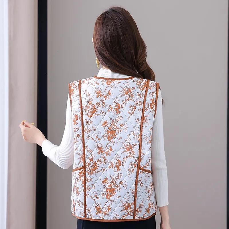 Chinese Style Autumn and Winter Vest Autumn and Winter Coat New Vest Thickened Warm Waistcoat Top