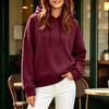 Women's Oversized Drop Shoulder Hoodie Color Casual Pullover