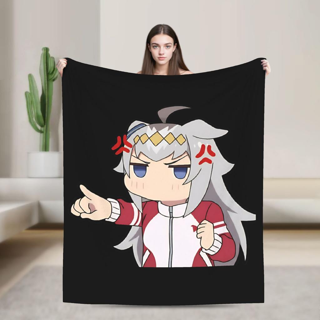 Soft BlanketKids Decorative Oguri Cap Uma Musume Bedding Throws Flannel Bedspread For Couch Chair Aesthetic Sofa Bed Cover