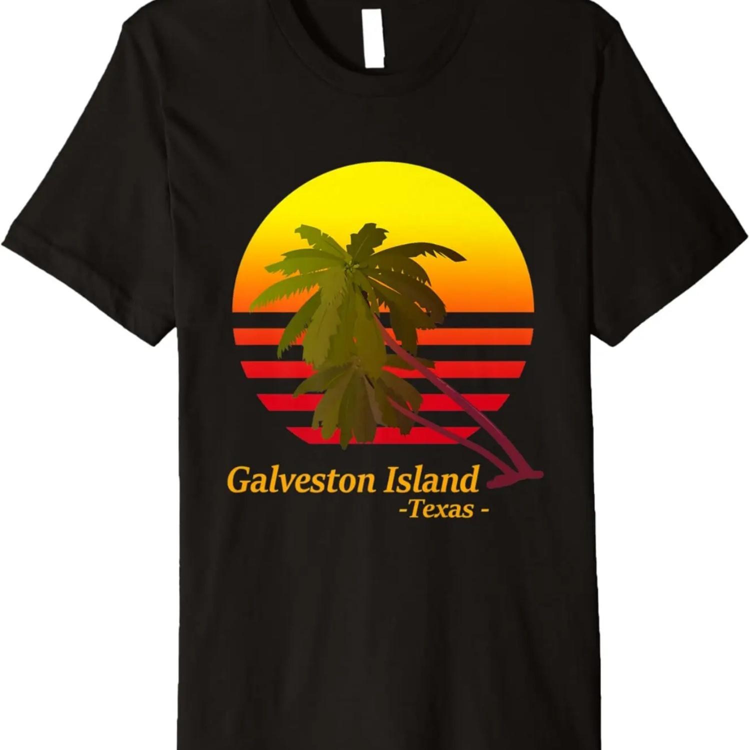 GALVESTON ISLAND, TEXAS BEACH SUNSET VACATION SOUVENIR GIFT Premium T-Shirt S