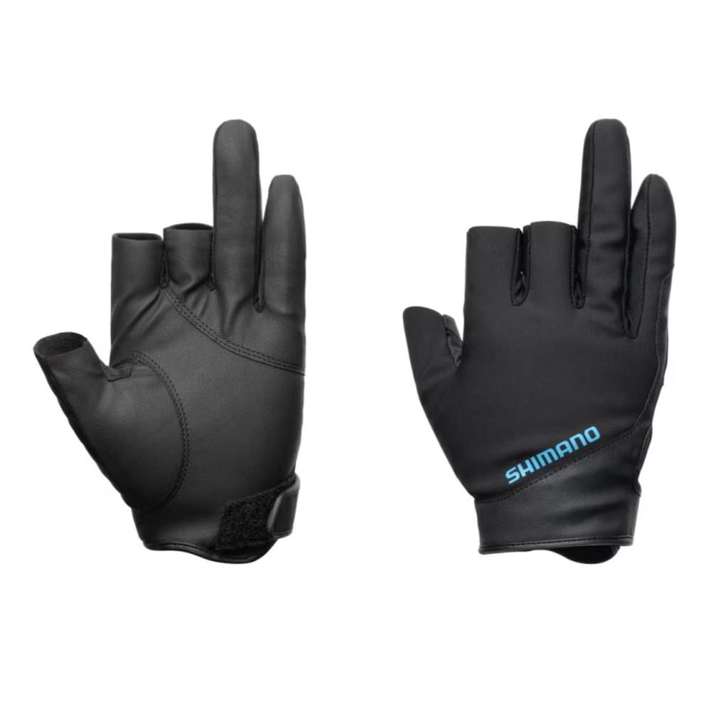 SHIMANO 01 Basic Warm Size L Gloves, 3-Piece Cut, Black, (GL-070Y)