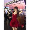 New Casual Summer Dress High-end French Suspender Skirt Women's Red Princess Dress Short Dress Summer