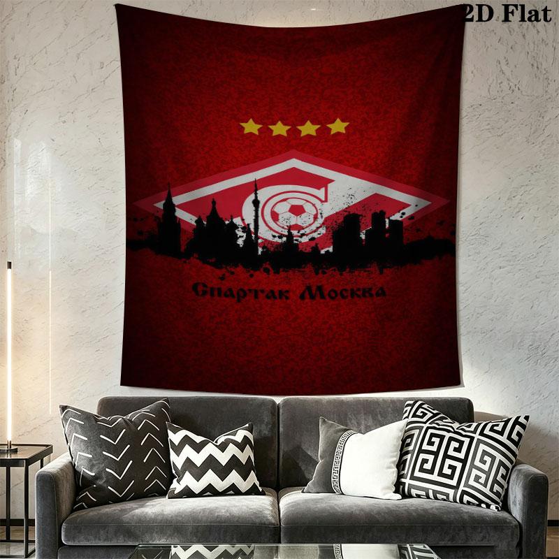 Spartak Moscow Pulse Wall Hanging Printed Fabric Blanket Decorative Tapestries for Bedroom Living Room Home Decor