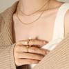 p1283-gold double layer necklace