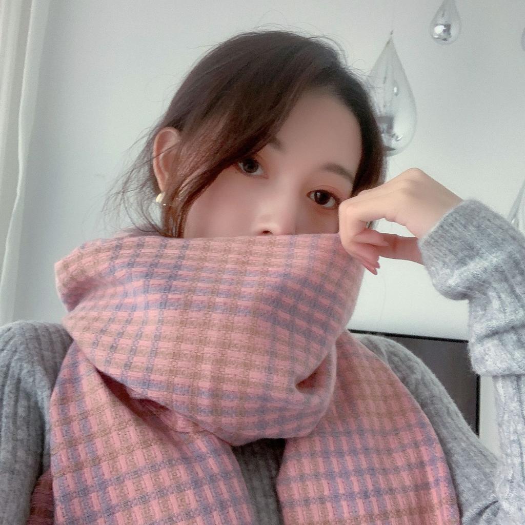 New autumn and winter long scarf women's winter Korean and Japanese version student Christmas imitation cashmere college versatile plaid shawl