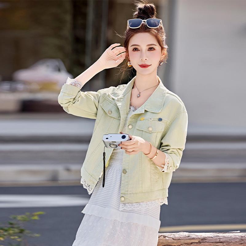 Spring 2025 Women's Versatile Short Denim Jacket: HJ2525
