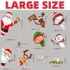 New Christmas Decoration Window Stickers Santa Gifts Merry Christmas Mirror Sticker White Snowflake Ornaments Winter Decal