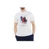Polo Ralph Lauren SS23 Tričko s krátkým rukávem a kulatým výstřihem s potiskem Rytíř na koni Pánské vršky Bílá 710909588-002
