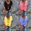 Womens Cotton V Neck Short Sleeve T Shirt With Loose Fit For Casual Spring Season
