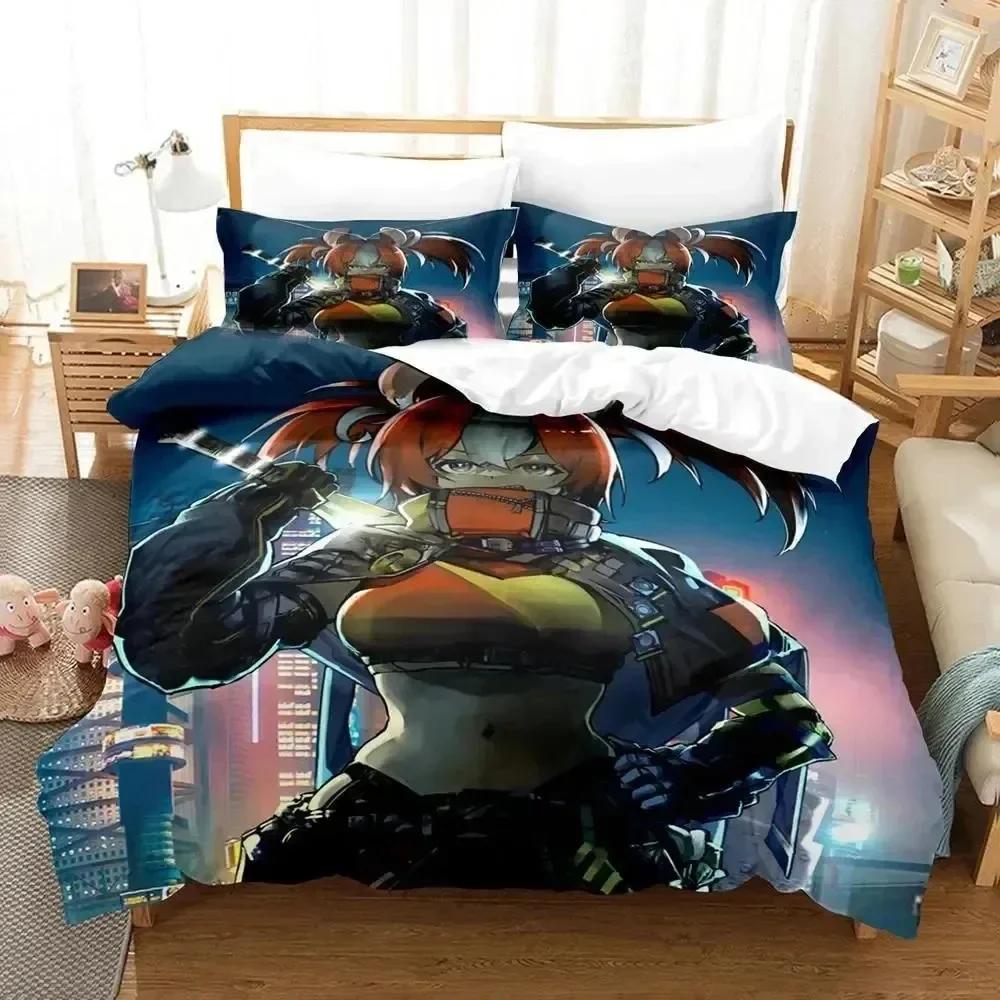 Luxury New 3D Print Hakos Baelz Anime Bedding Set Duvet Cover Bed Set Quilt Cover Pillowcase King Queen Size Boys Adult Bedding