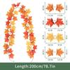 Artificial Maple Leaves Halloween Thanksgiving Decoration Autumn Fall Leaf Simulated Maple Leaf Garland Fallen Leaves Rattan
