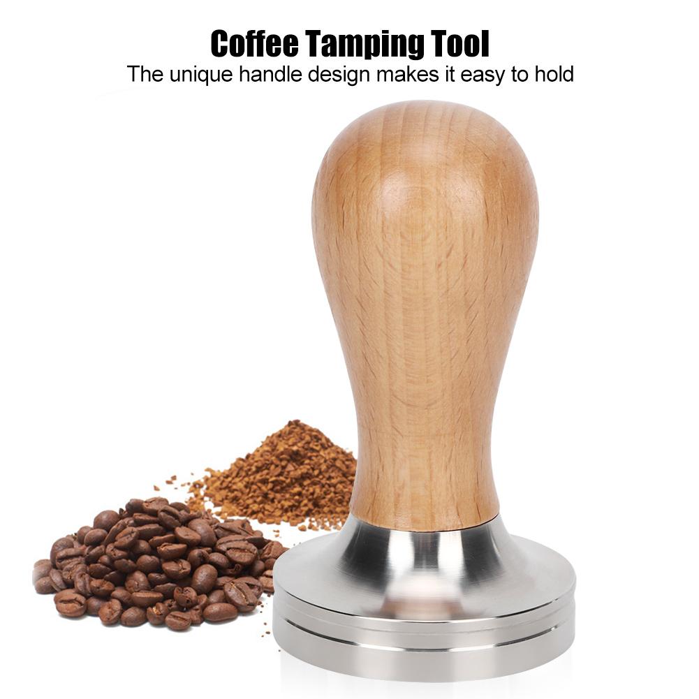 Home Office Edelstahl Kaffee Tamper Kaffeepulver Stampfwerkzeug mit Griff 51mm
